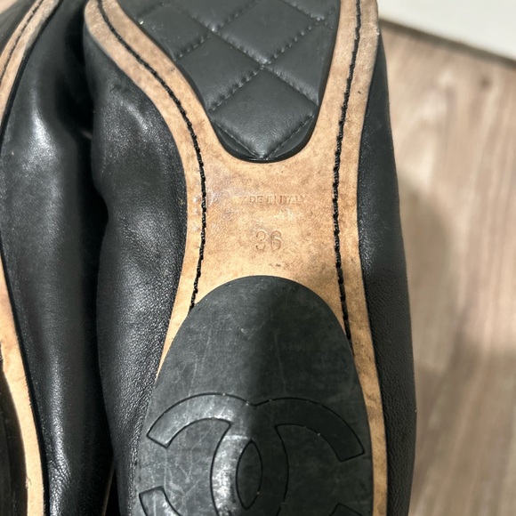 Chanel Leather Elastic Ballet Flats - Picture 10 of 10